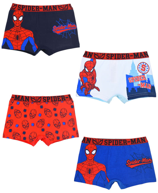 Spider-Man 4-er Pack Jungen Boxershorts Gr. 98 - 128 cm