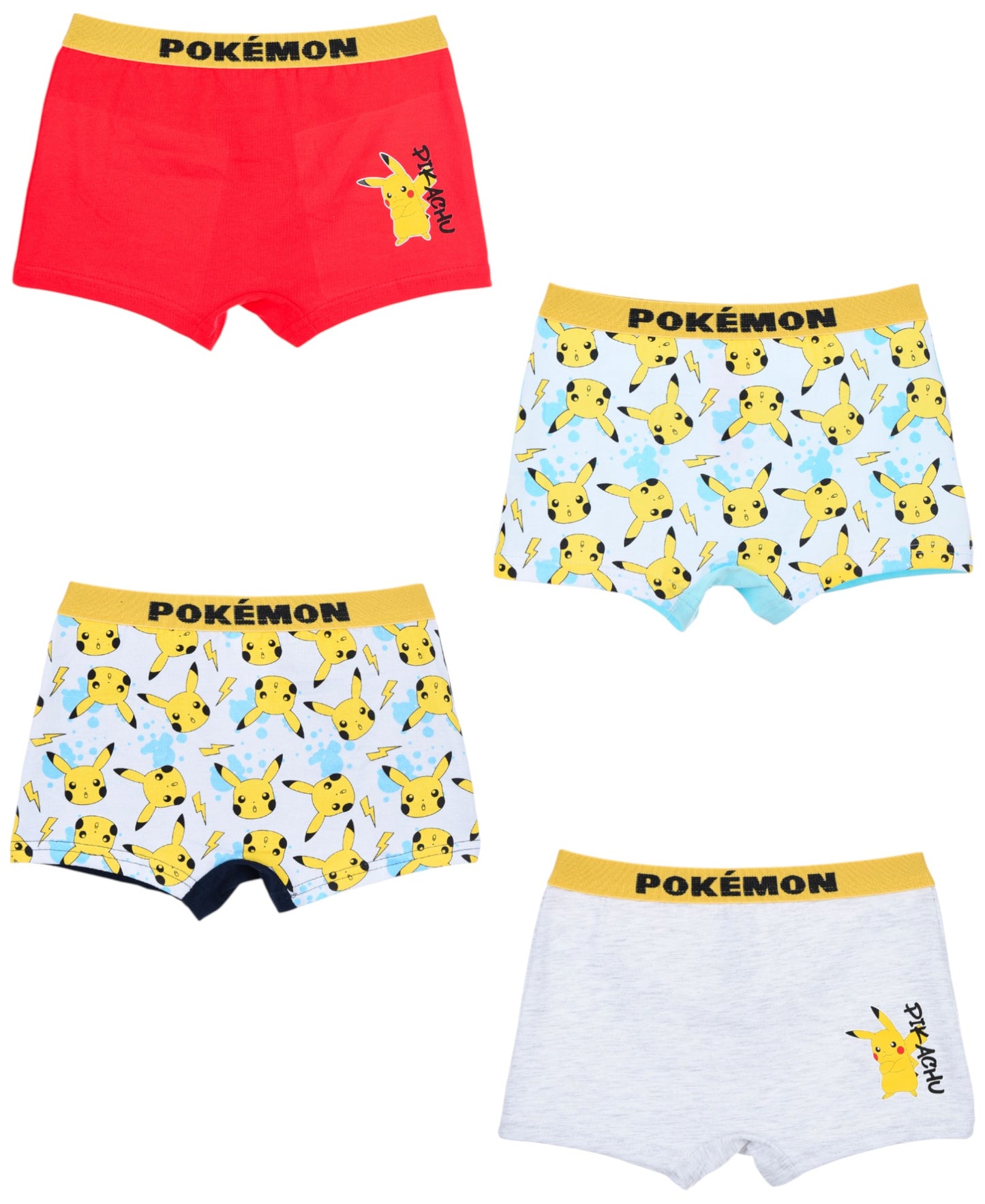 Pokémon 4-er Pack Jungen Boxershorts Gr. 104 - 140 cm
