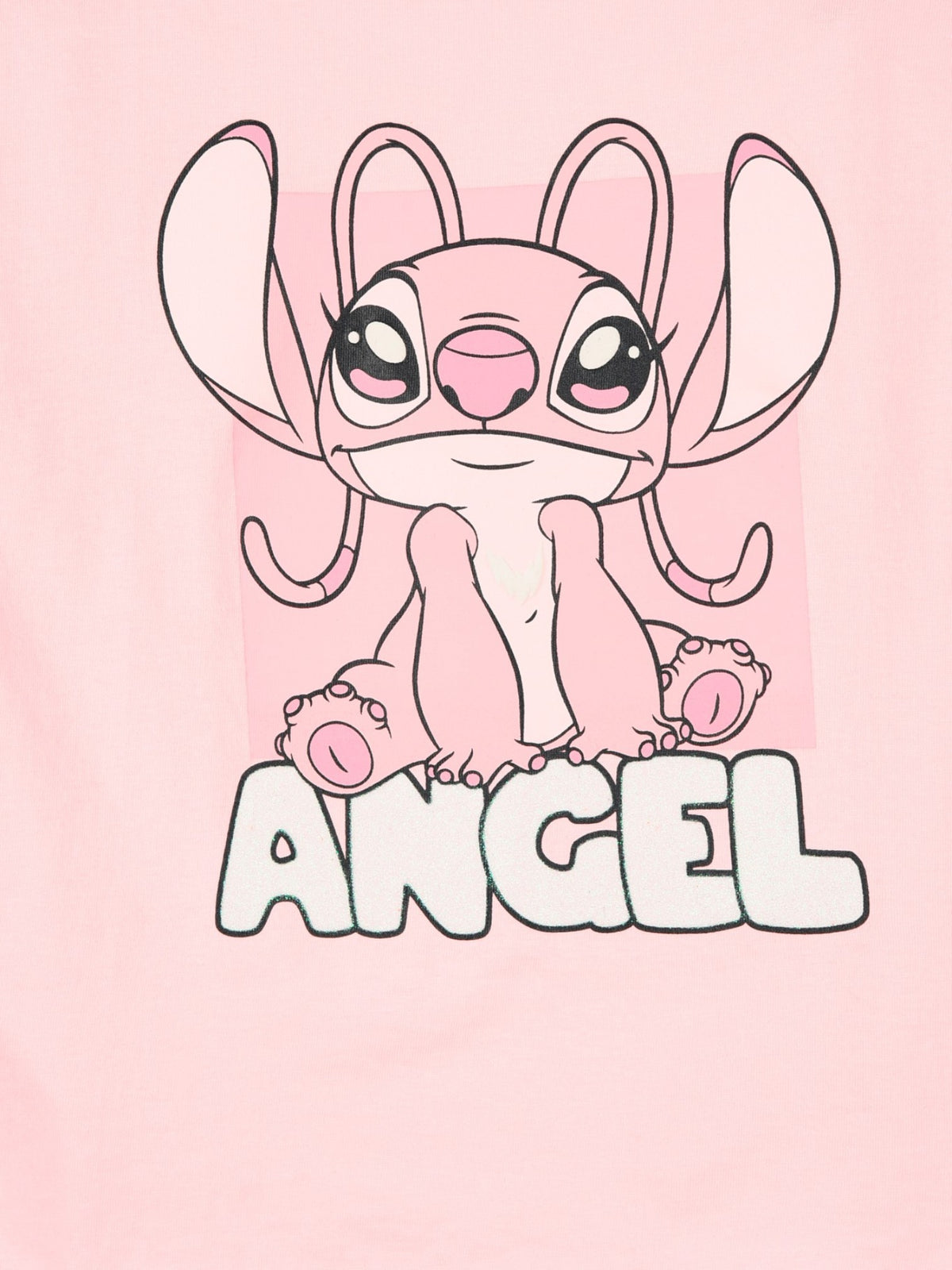 Disney Stitch Angel Mädchen Langarmshirt mit Glitzerprint