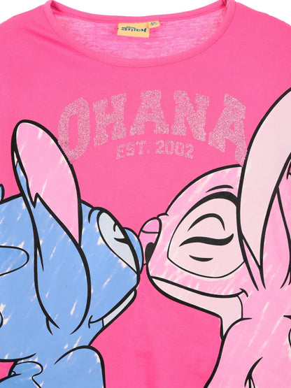 Disney Stitch & Angel Langarmshirt mit Rüschen und Glitzer