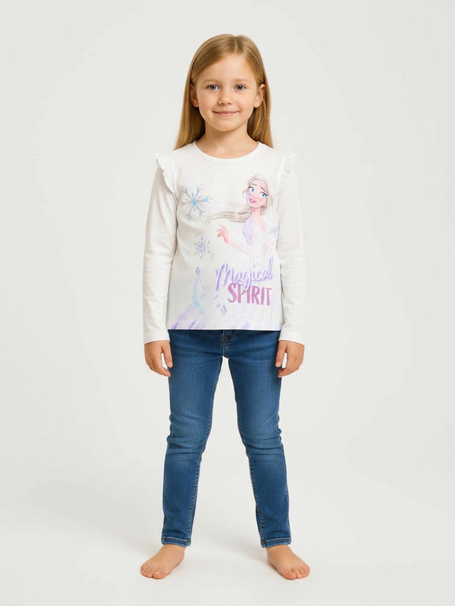 Langarmshirt mit Rüschen Frozen für Mädchen
