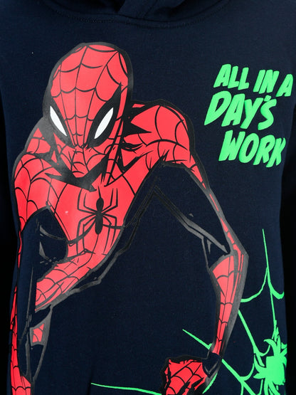 Marvel Spider-Man Jungen Hoodie mit großem Frontprint