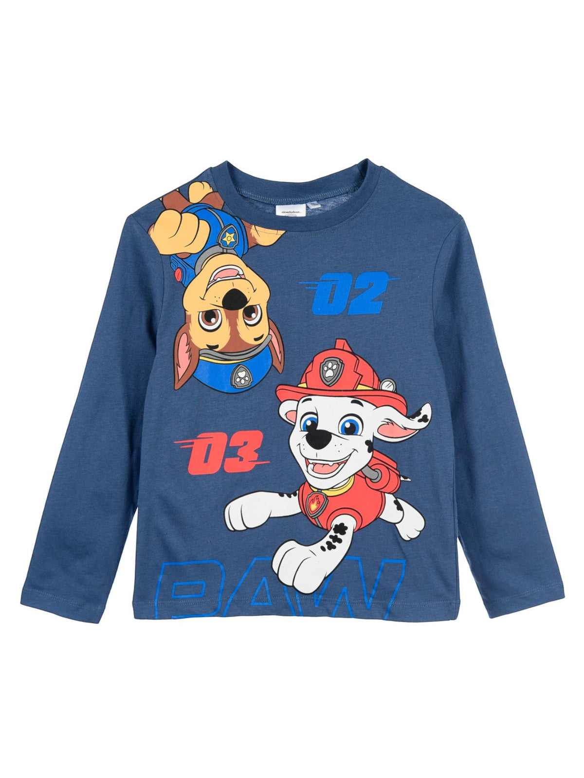 PAW Patrol Jungen Langarmshirt mit Chase & Marshall Print