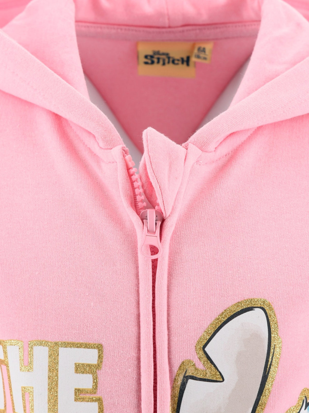 Disney Stitch Mädchen Sweatjacke mit Kapuze und Glitzerprint