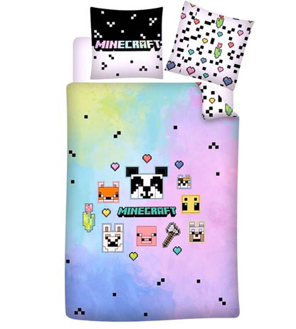 Minecraft Bettwäsche Set 2-tlg. 135-140 x 200 cm für Mädchen