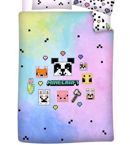 Minecraft Bettwäsche Set 2-tlg. 135-140 x 200 cm für Mädchen