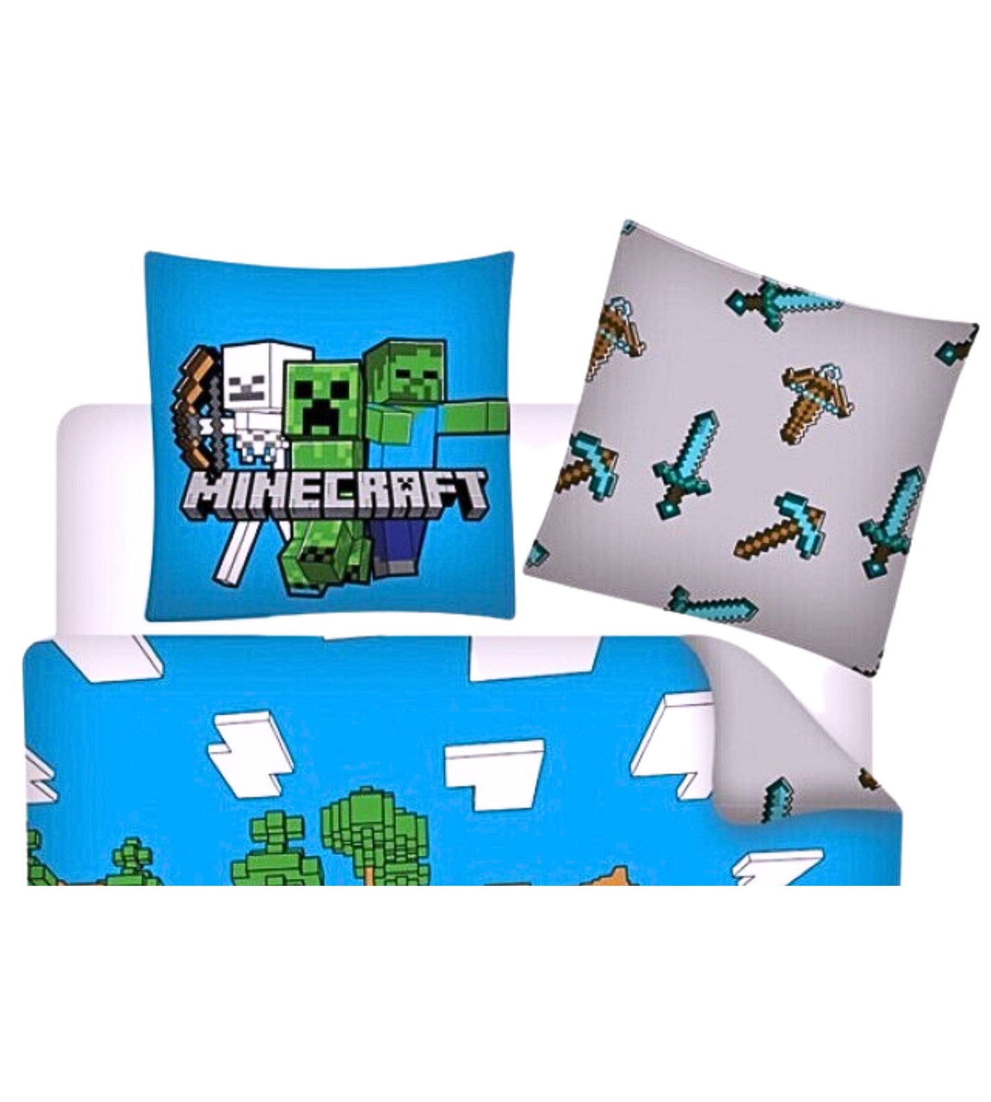Minecraft Bettwäsche Set 2-tlg. 135-140 x 200 cm