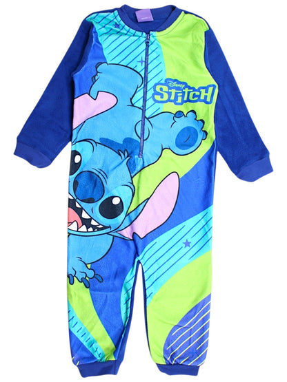 Disney Stitch Overall Fleece Schlafanzug