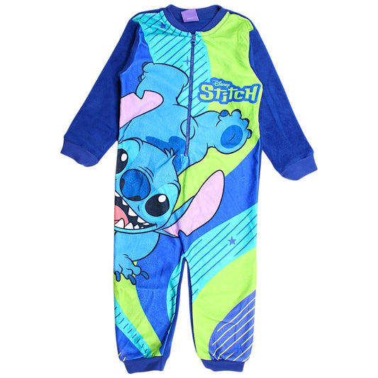 Disney Stitch Overall Fleece Schlafanzug für Kinder Gr. 92-128 cm