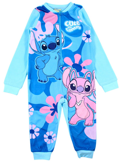 Disney Stitch Overall Fleece Schlafanzug