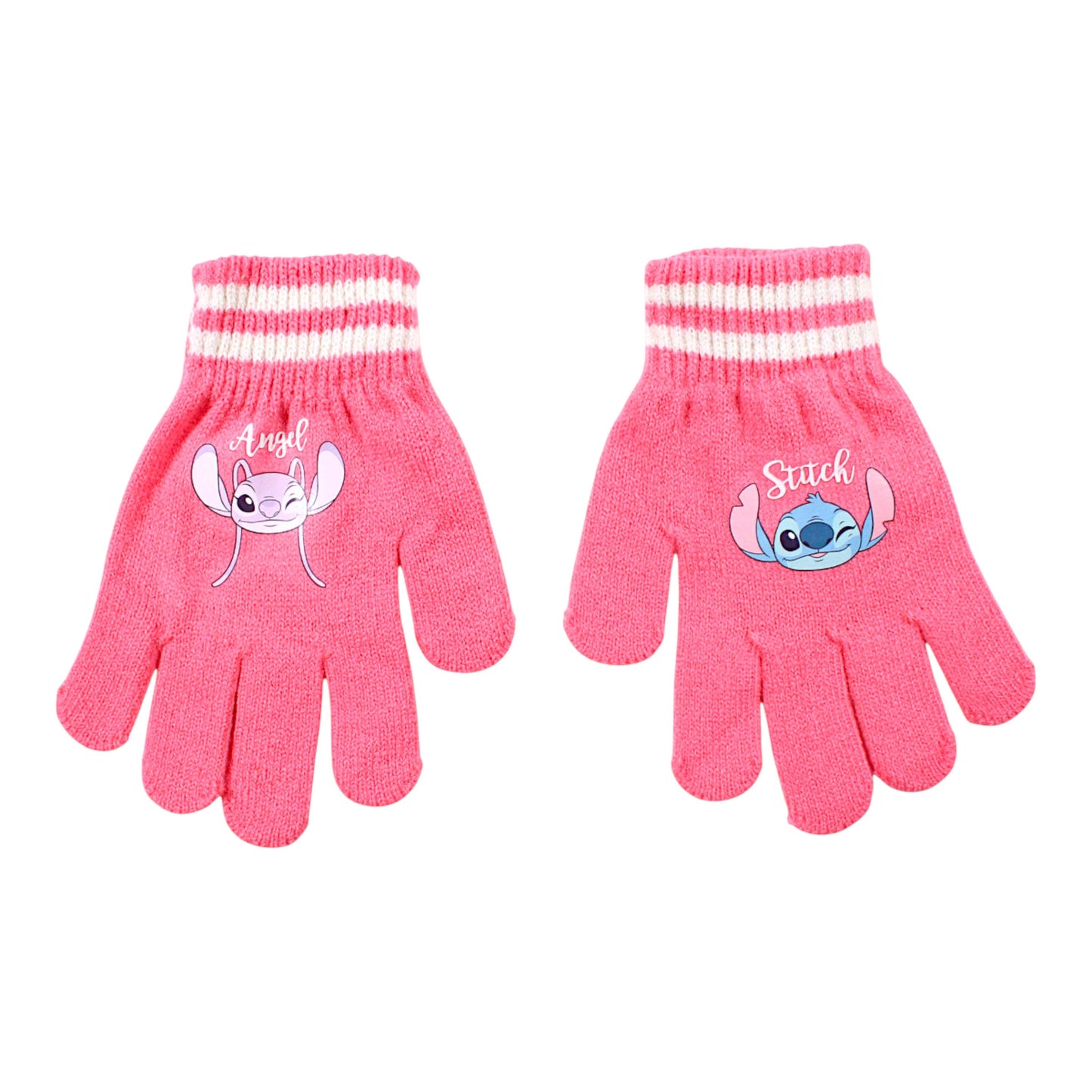 Disney Stitch & Angel Winter Mütze Set 3-teilig Einheitsgröße