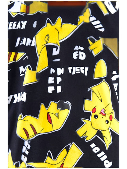 Pokémon Schlafanzug Velours Pikachu Allover-Print