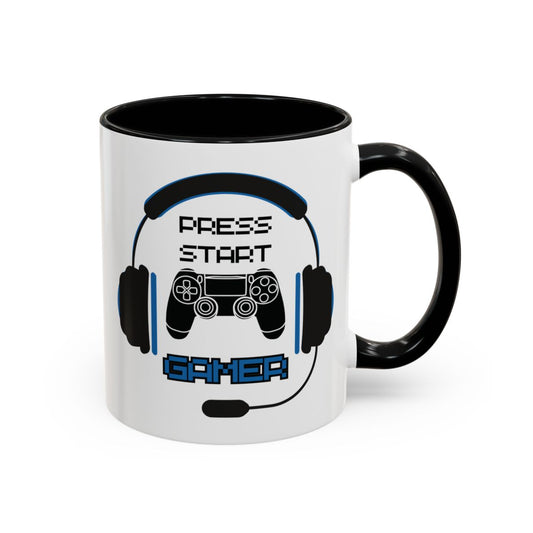 Press Start Gamer Tasse - Gaming Headset & Controller - Keramiktasse