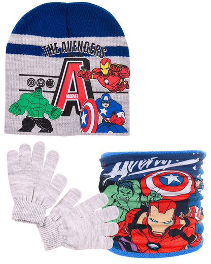 Winter Mütze Set 3-teilig Avengers für Jungen