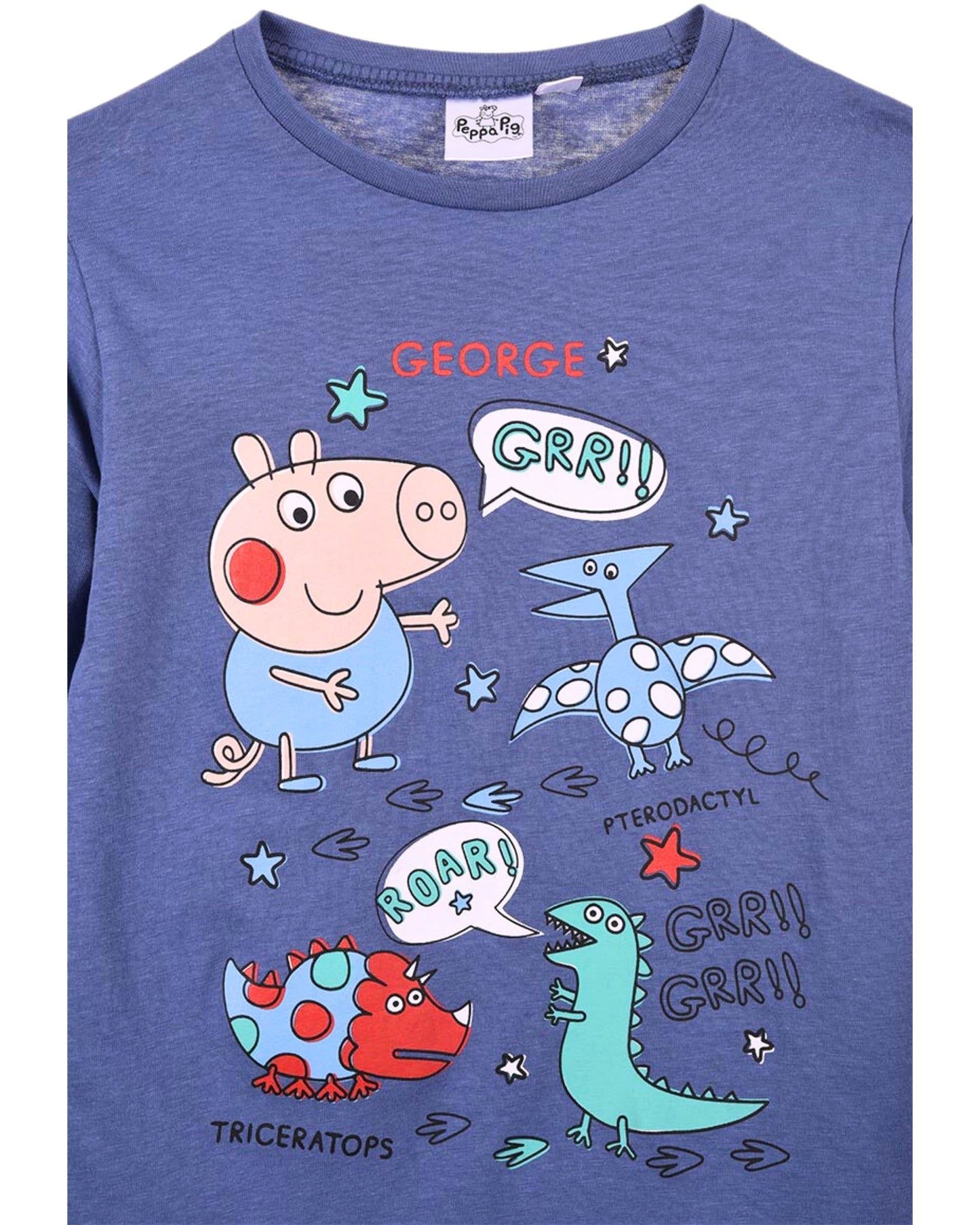 Peppa Pig Langarmshirt mit George & Dinos für Jungen
