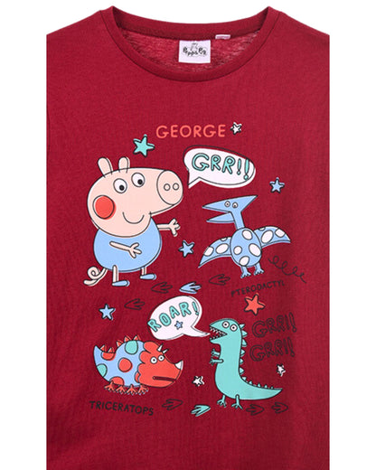 Peppa Pig Langarmshirt mit George & Dinos für Jungen