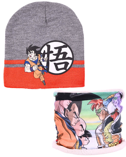 Set Mütze & Schlauchschal Dragon Ball für Jungen