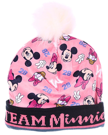 Minnie Mouse Set Bommelmütze & Handschuhe für Mädchen