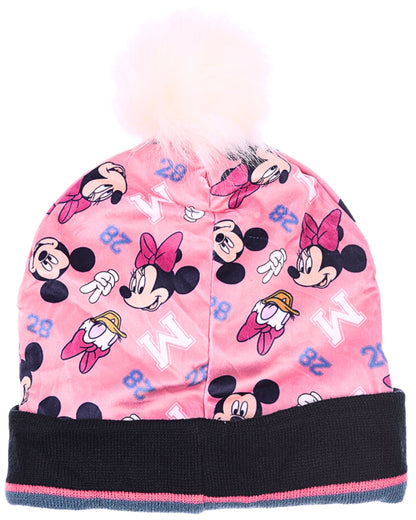 Minnie Mouse Set Bommelmütze & Handschuhe für Mädchen