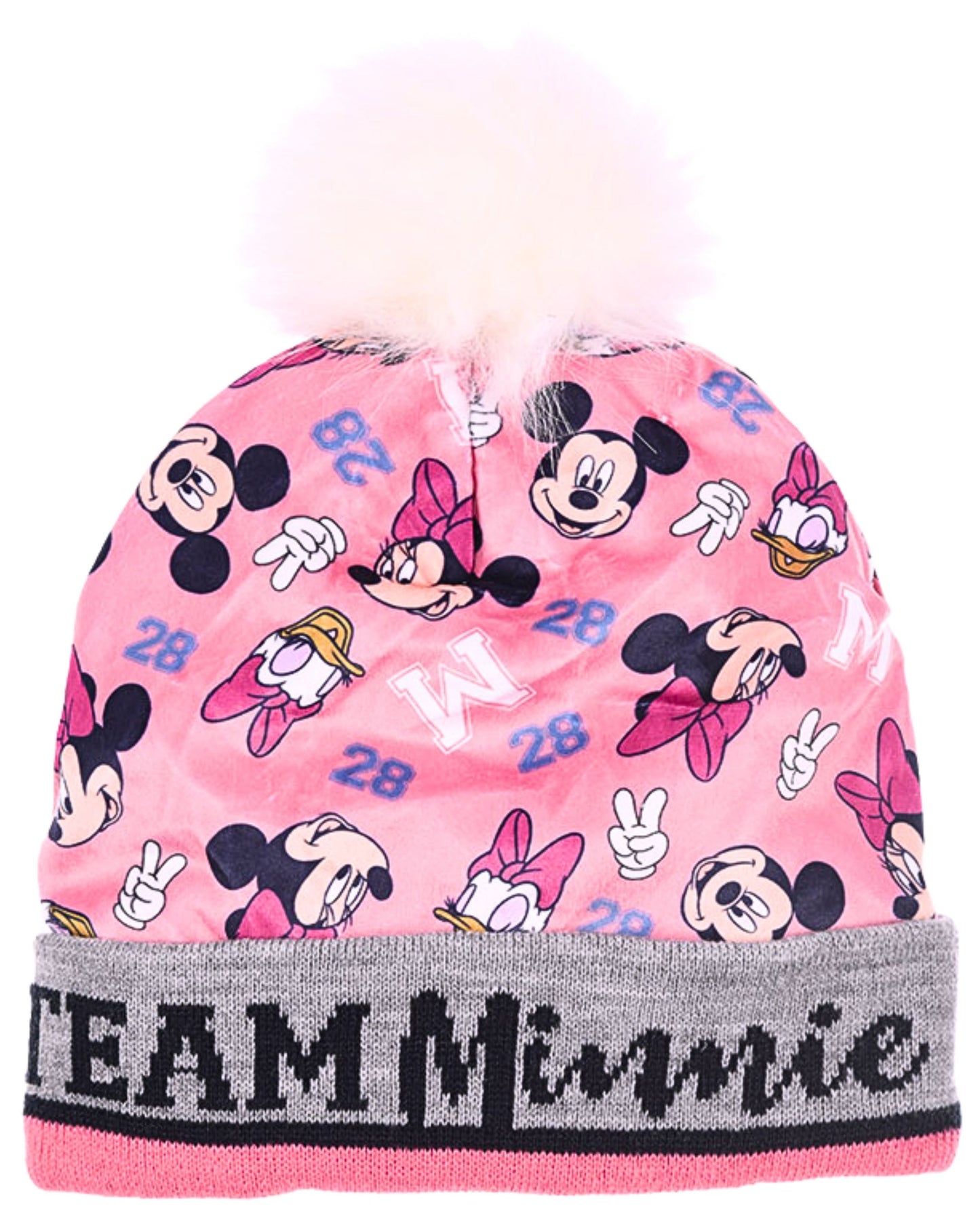 Minnie Mouse Set Bommelmütze & Handschuhe für Mädchen