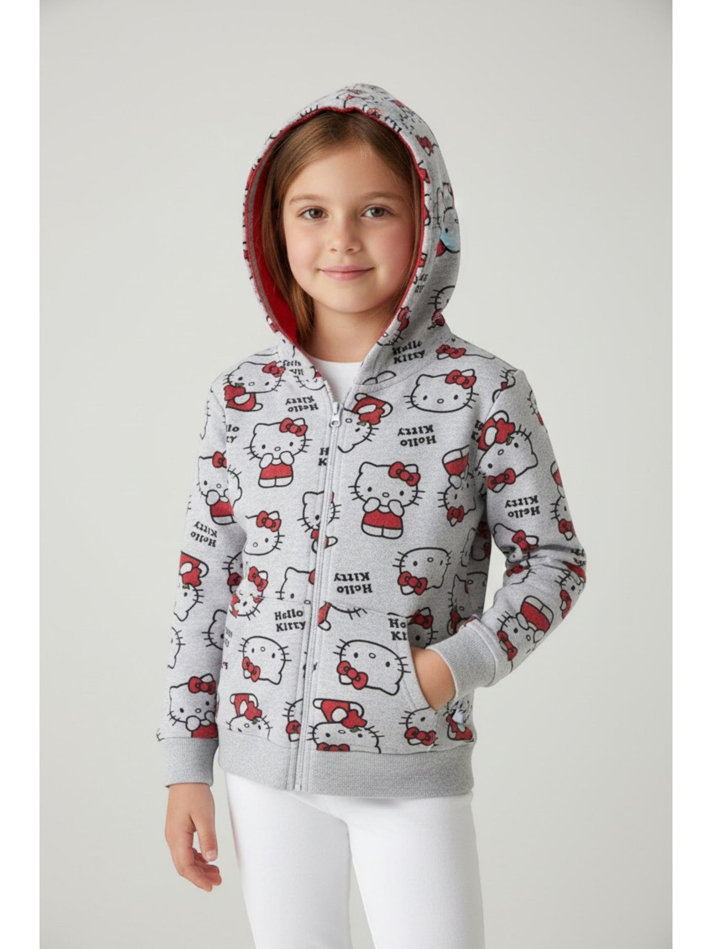 Hello Kitty Sweatjacke für Kinder Gr. 116 - 158 cm