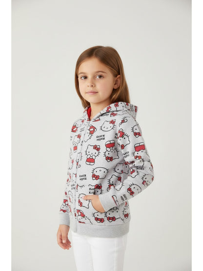 Hello Kitty Sweatjacke für Kinder Gr. 116 - 158 cm